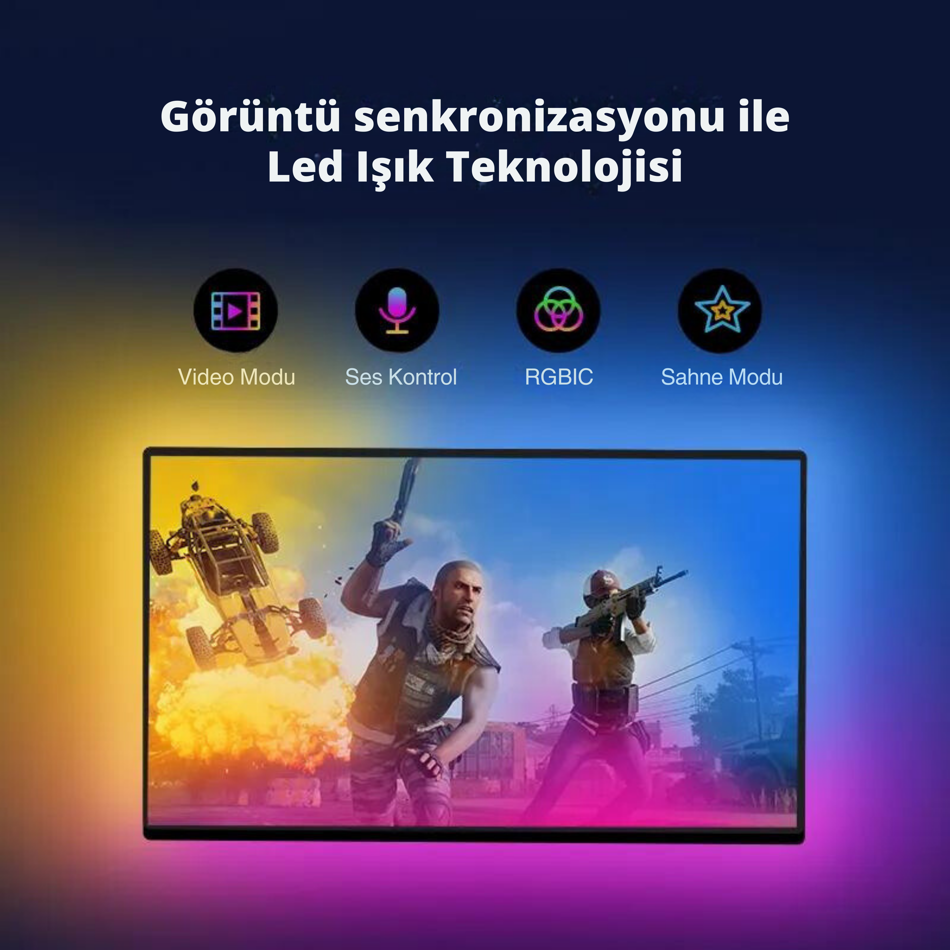 🍃Visiongloow | Tv Arkası Ambiyans Aydınlatma